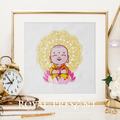 Cute Smiling Buddha Machine Embroidery Design - 2 sizes