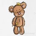 Cute Teddy Bear in a crown Machine embroidery design - 4 sizes