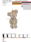 Cute Teddy Bear in a crown Machine embroidery design - 4 sizes