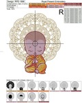 Cute meditating Buddha Machine Embroidery Design - 2 sizes