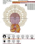 Cute meditating Buddha Machine Embroidery Design - 2 sizes