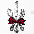Cutlery Machine embroidery design - 3 sizes