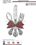 Cutlery Machine embroidery design - 3 sizes