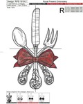 Cutlery Machine embroidery design - 3 sizes