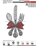Cutlery Machine embroidery design - 3 sizes