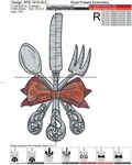 Cutlery Machine embroidery design - 3 sizes