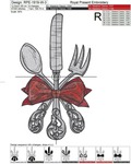 Cutlery Machine embroidery design - 3 sizes