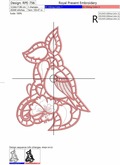 Bullfinch Richelieu Cutwork Machine Embroidery Design - 3 sizes
