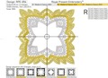 Cutwork Machine embroidery design Square lace pattern - 7 sizes