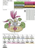 Cyclamen Cross-stitch Design