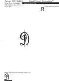D Monogram Machine Embroidery Design - 2 sizes