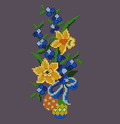 Daffodils Cross-stitch Machine Embroidery Design