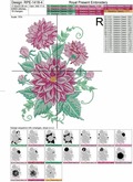Dahlias Machine Embroidery Design - 4 sizes