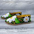 Daisies Espadrilles Machine Embroidery Pattern - 4 sizes