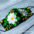 Daisies Face Mask For Teens and Adults Machine Embroidery Design