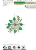 Daisy corner Machine Embroidery Design - 2 sizes