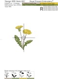 Dandelions Machine Embroidery Designs - 5 sizes