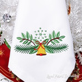 Decoration with Christmas bell Machine embroidery design