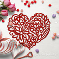 Decorative Heart Machine Embroidery Design - 5 sizes
