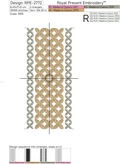 Decorative border embroidery design - 5 sizes