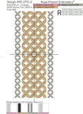 Decorative border embroidery design - 5 sizes