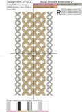 Decorative border embroidery design - 5 sizes