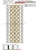 Decorative border embroidery design - 5 sizes