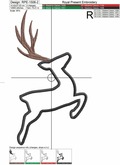 Deer Applique Machine Embroidery Design - 6 sizes