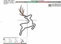 Deer Applique Machine Embroidery Design - 6 sizes
