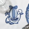 Delft Blue Easter Duck Machine Embroidery Design - 2 sizes