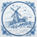 Delft Blue Windmill and Boat - 4 sizes