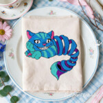 Disappearing Cheshire Cat Machine Embroidery Design – 2 Sizes