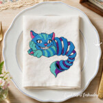 Disappearing Cheshire Cat Machine Embroidery Design – 2 Sizes