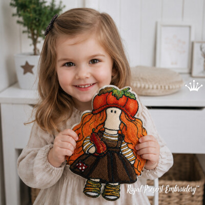 Tilda Doll with Pumpkin embroidery design