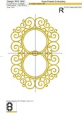 Double Wedding Frame Machine Embroidery Design - 4 sizes