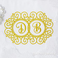 Double Wedding Frame Machine Embroidery Design - 4 sizes
