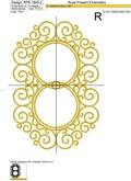 Double Wedding Frame Machine Embroidery Design - 4 sizes
