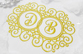 Double Wedding Frame Machine Embroidery Design - 4 sizes
