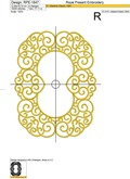 Double Wedding Monogram Blank Embroidery Design - 3 sizes