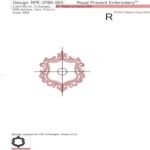 Motif de broderie en blanc du double monogramme de mariage - 3 tailles