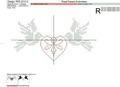 Doves with Heart Cross-stitch - 2 sizes