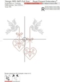 Doves with Hearts Cross-stitch Set - 2 sizes