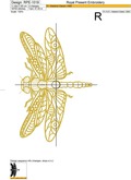 Dragonfly Machine Embroidery Design - 7 sizes