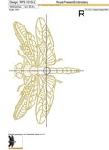 Dragonfly Machine Embroidery Design - 7 sizes