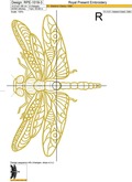 Dragonfly Machine Embroidery Design - 7 sizes