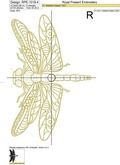 Dragonfly Machine Embroidery Design - 7 sizes