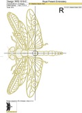 Dragonfly Machine Embroidery Design - 7 sizes