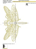 Dragonfly Machine Embroidery Design - 7 sizes