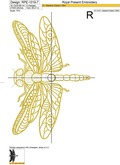 Dragonfly Machine Embroidery Design - 7 sizes