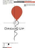 Dream Up Inscription FREE machine embroidery design - 5 sizes